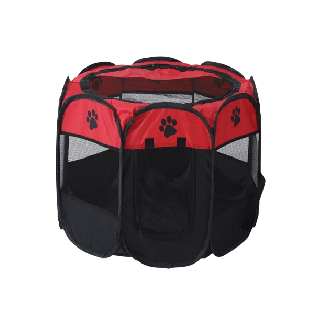 Saas Pet Foldable Playpen (S 73x73x43, M 91x91x58, L 114x114x58 CM) Red