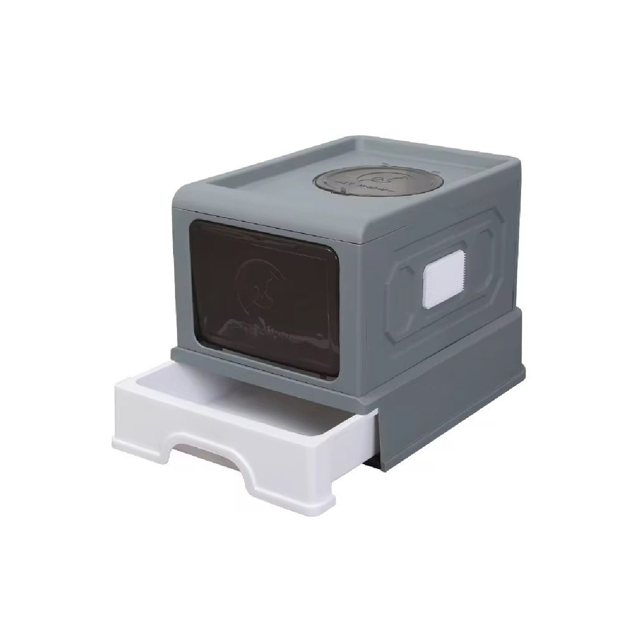 Saas Stylish Closed Cat Litter Box (Gray)