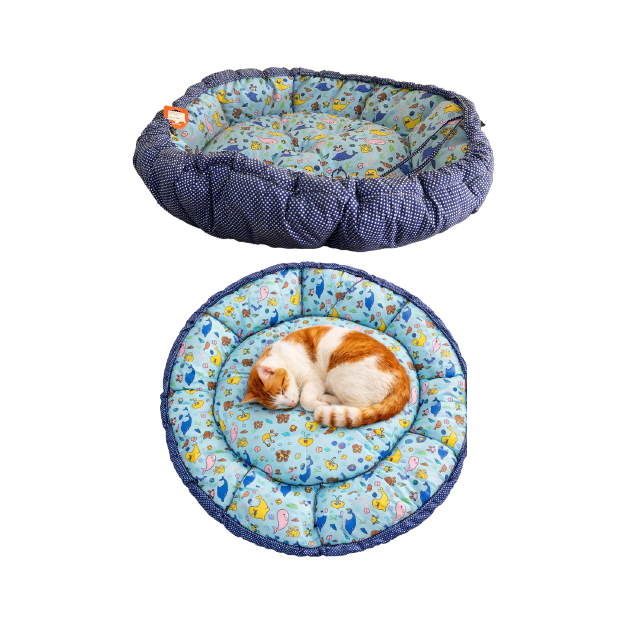 Pet Round Bed 2 in one Large (85x85x17 CM)