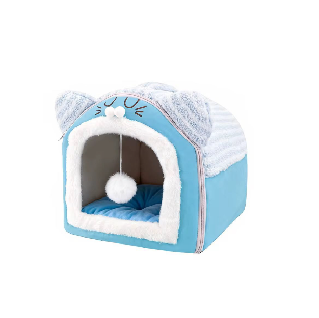 Saas Cat House Bed 40x35x35 CM - Blue