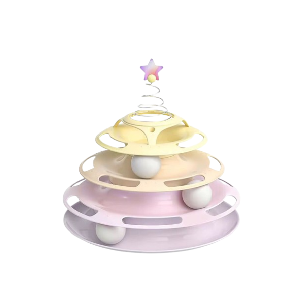 Saas Cat Tower Playing Toy No#7 (Yellow)