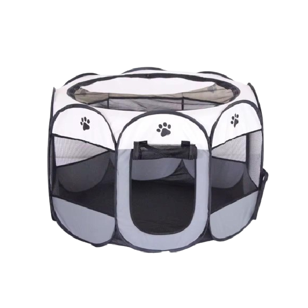Saas Pet Foldable Playpen (S 73x73x43, M 91x91x58, L 114x114x58 CM) Gray