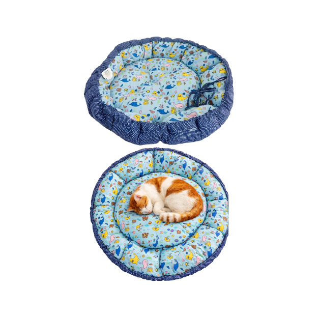 Pet Round Bed 2 in one Large (85x85x17 CM)