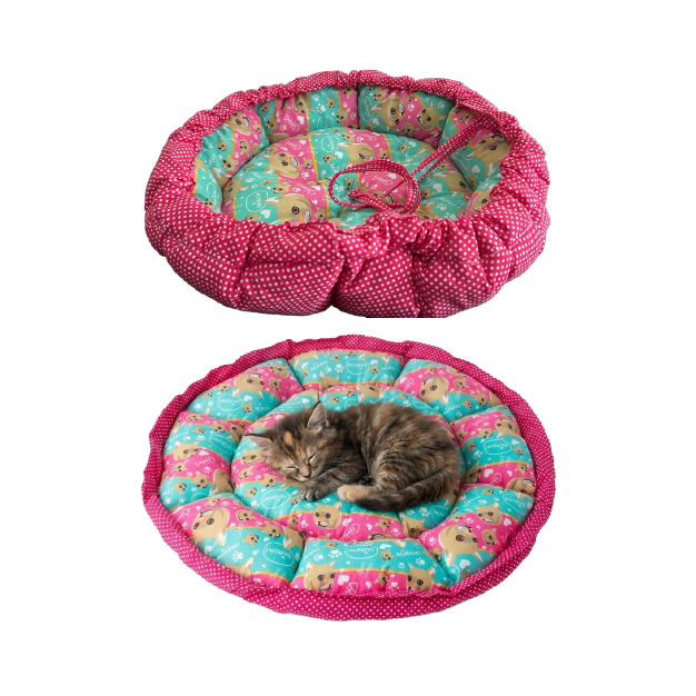 Pet Round Bed 2 in One Small (55x55x10 CM)