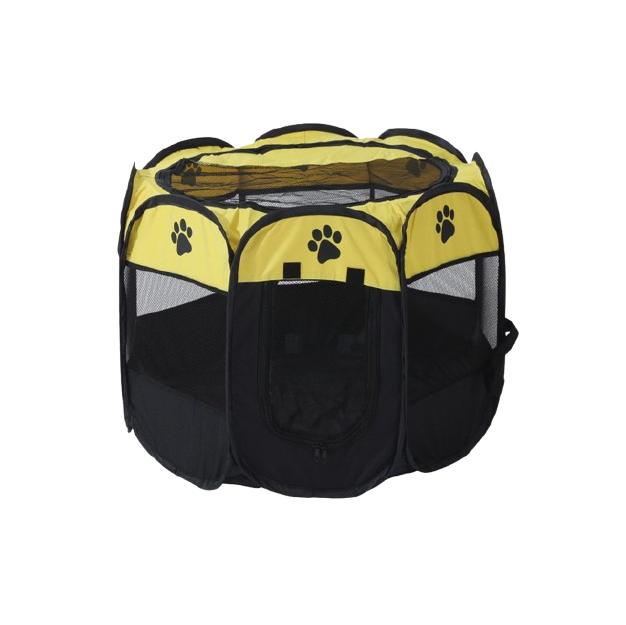 Saas Pet Foldable Playpen (S 73x73x43, M 91x91x58, L 114x114x58 CM) Yellow