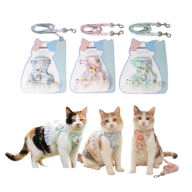 Saas Fancy Cat Harness + Leash Set (1)