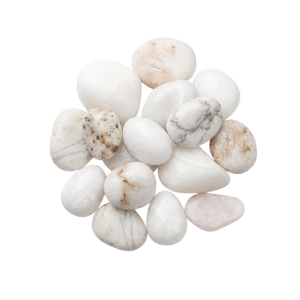 White Super Polish Pebbles 10kg No.5 (70-80 mm)
