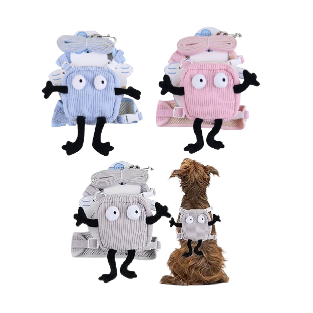 Saas Adj Travel, Hiking & Walking Backpack Harness for Small & Medium Dogs