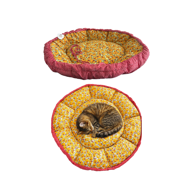 Pet Round Bed 2 in one Large (85x85x17 CM)