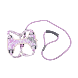 Saas Dog Mesh Harness (L)+ Round Leash - Purple