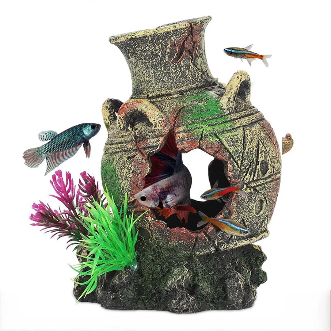 Smart Fish Aquarium Decoration (CH526) 11.4*9.5*15.5