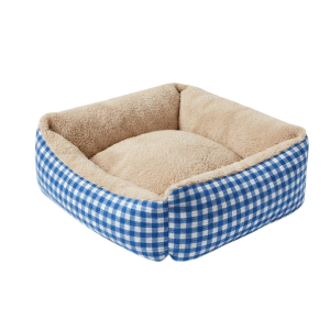Saas Blue Checkered Pet Bed 60x50x20 CM