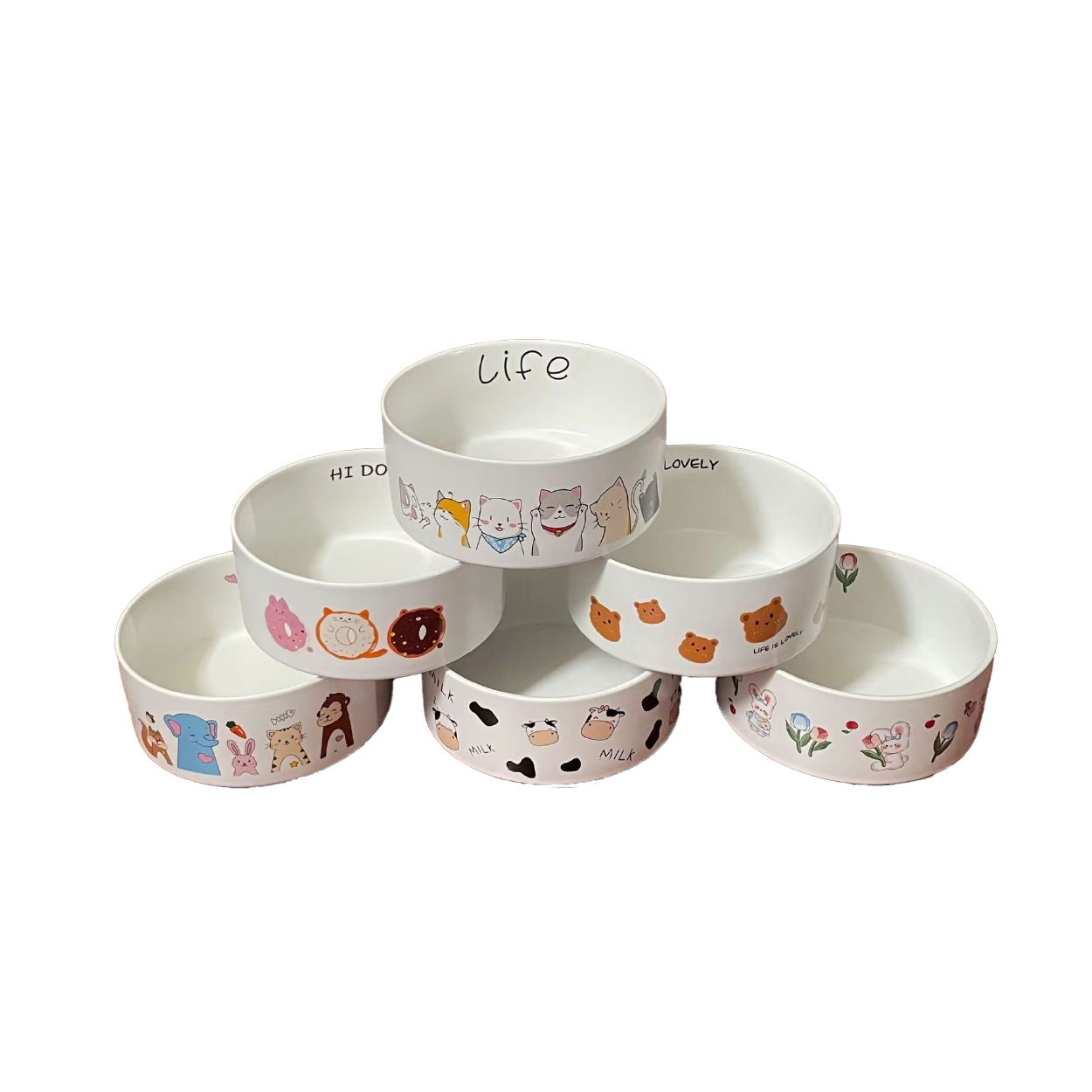 Saas Round Flat Ceramic Bowls 5x2.5 Inch
