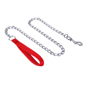 Saas Foam Handle Iron Chain Leashes 2.5 MM x 120 CM, 3 MM x 120 CM, 4 MM x 120 CM (Red)