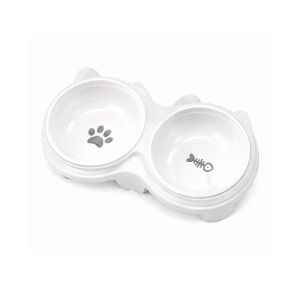 Saas Dual Ceramic Food Bowl 27.8*14.7 (White)
