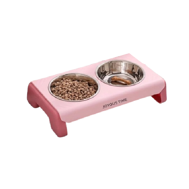 Saas Pet Dual Bowl 35x20.3x8.5 CM (Pink)