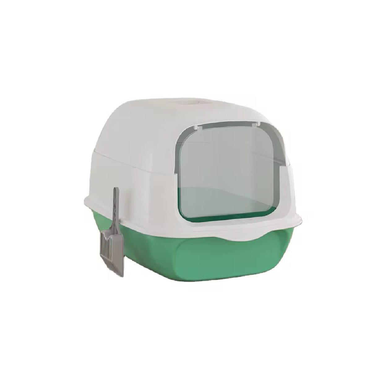 Saas Enclosed Cat Litter Box 50x35x33 Cm (Green)