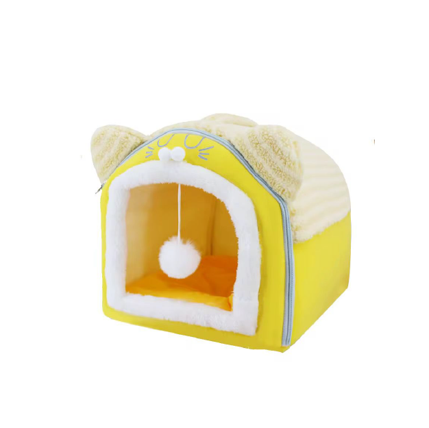 Saas Cat House Bed 40x35x35 CM - Yellow