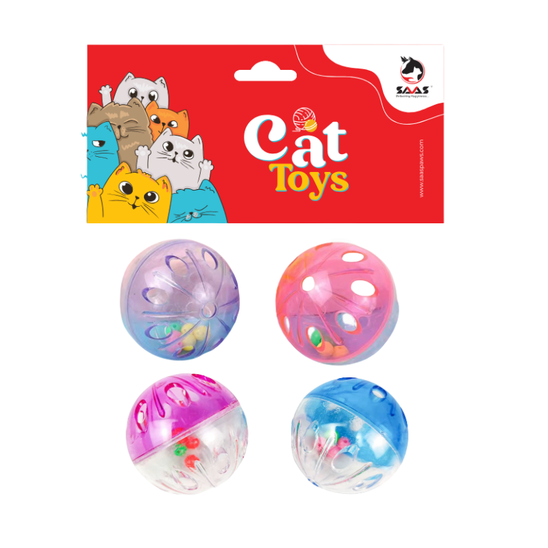 4 Pc Glass Ball Bell Toys