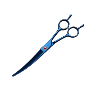 7.5 Inch Blue Curved Scissor-Right Hand