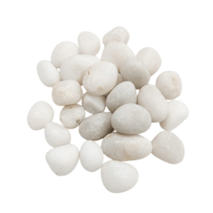 White Super Polish Pebbles 10kg No.4 (25-30 mm)