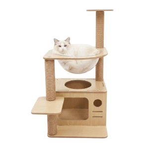 Saas Multi-Level Cat Tree With Bubble Bed & Hideaway (79x50x39 CM)