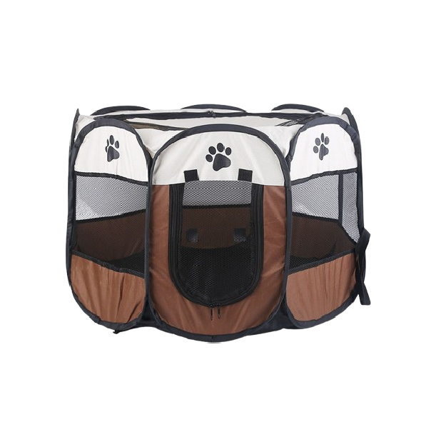 Saas Pet Foldable Playpen (S 73x73x43, M 91x91x58, L 114x114x58 CM) Brown