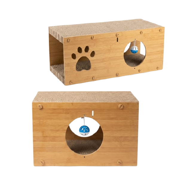 Cats Scratching Board Toy House CP+MDF
