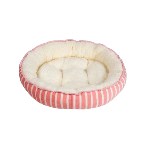 Saas Pet Round Bed (Pink) M - 50x43 CM, L -  60x48 CM, XL -  70x60 CM
