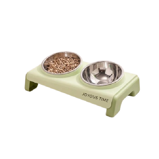 Saas Pet Dual Bowl 35x20.3x8.5 CM (Green)