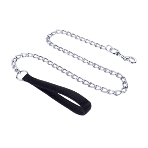 Saas Foam Handle Iron Chain Leashes 2.5 MM x 120 CM, 3 MM x 120 CM, 4 MM x 120 CM (Black)