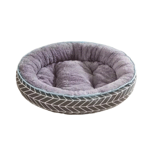 Saas Pet Round Bed (Gray) M - 50x43 CM, L -  60x48 CM, XL -  70x60 CM