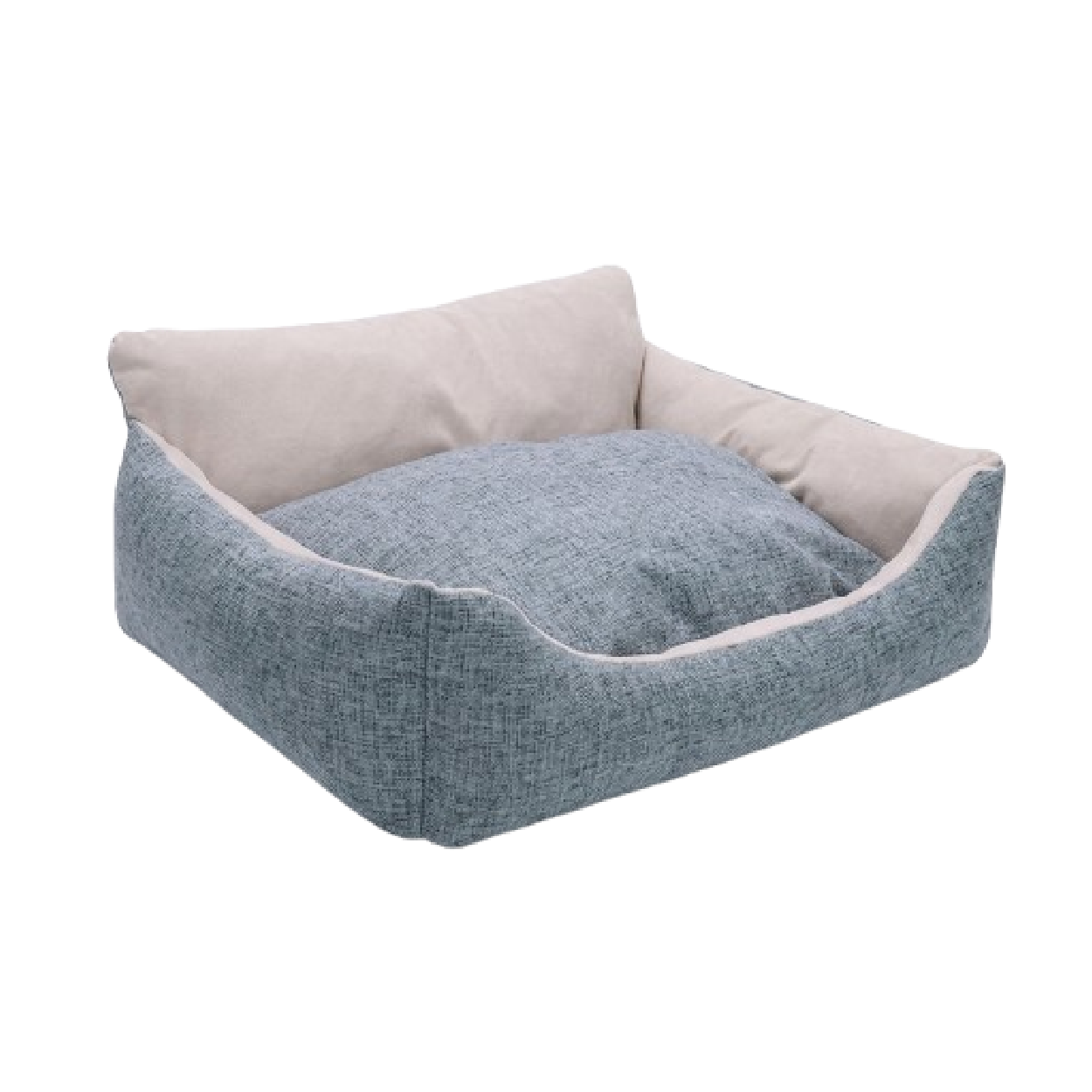 Saas Pets Rectangle Bed (S 52x43x18, M 64x55x22.5 CM) Grey