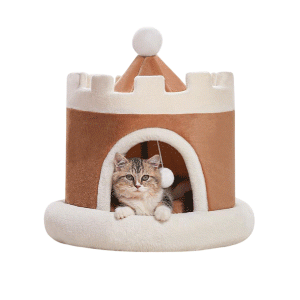 Saas Castle Cat House Bed L 50x50x50 CM (Brown)