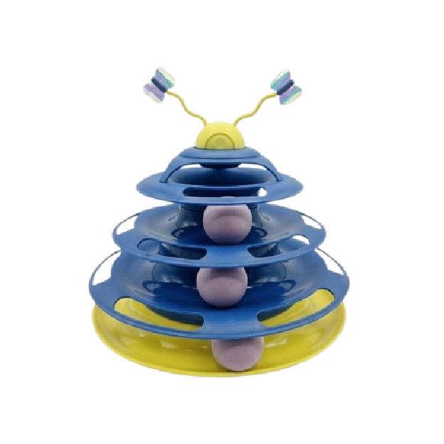 Saas Cat Tower Playing Toy No#5 (Dark Blue)