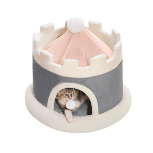 Saas Castle Cat House Bed L 50x50x50 CM (Gray)
