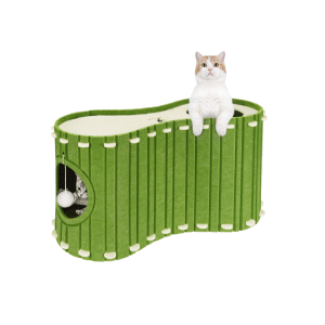 Saas Felt 8-Shaped Cat House Bed (Green) 43x35x38 CM