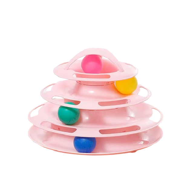 Saas Cat Tower Playing Toy No#3 (Pink)