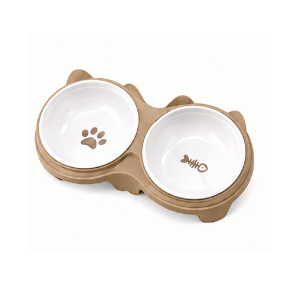 Saas Dual Ceramic Food Bowl 27.8*14.7 (Coffee)