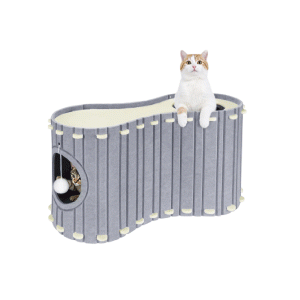 Saas Felt 8-Shaped Cat House Bed (Gray) 43x35x38 CM