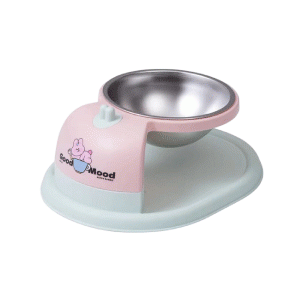 Saas Single Pet Food Bowl 25.5x20.5x11.5 CM (Green-Pink)