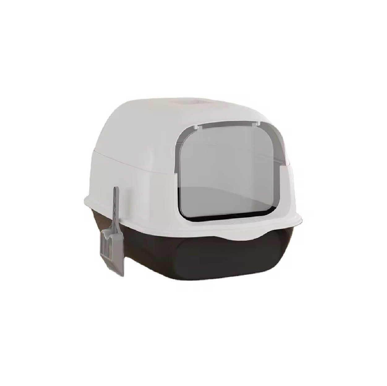 Saas Enclosed Cat Litter Box 50x35x33 Cm (Black)