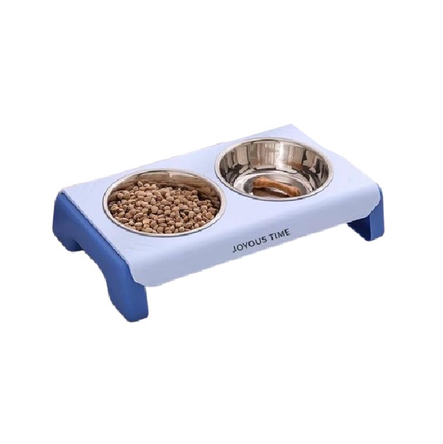 Saas Pet Dual Bowl 35x20.3x8.5 CM (Blue)