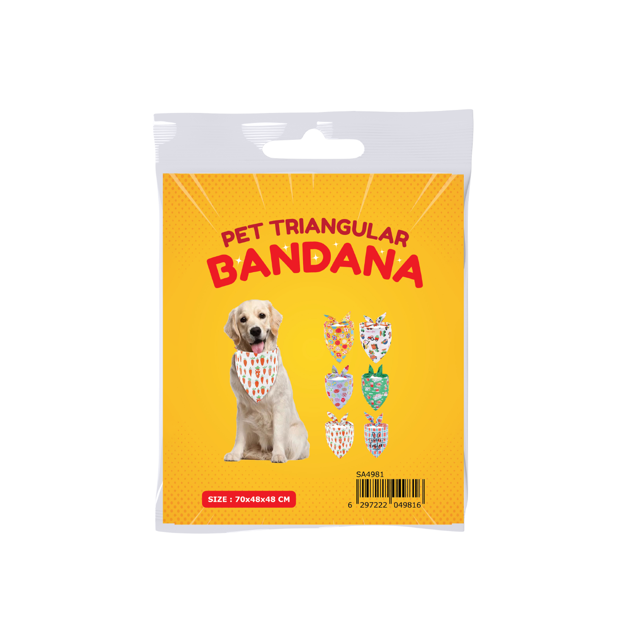 Pet Triangular Bandana 70x48x48 CM