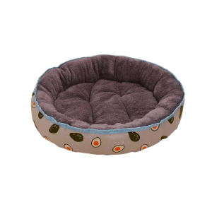 Saas Pet Round Bed (Brown) M - 50x43 CM, L -  60x48 CM, XL -  70x60 CM